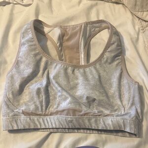 Fabletics Shimmering Silver Sports Bra